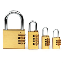 All copper four-digit password lock 3-digit password padlock all-metal anti-theft lock sub-door lock cabinet bag lock