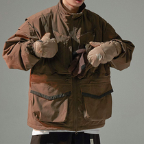 PIN SKTBS 22SS new day series casual cotton clothing multi-pocket design upright collar warm zipper jacket jacket