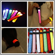 LED luminous clap wrist strap arm band luminous bracelet night running bicycle reflective warning light