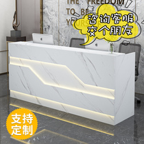 Barber Shop Bar Cashier Net Red Company Front Desk With Lights Cashier Barber Shop Clothing Store Customized Bar Hair