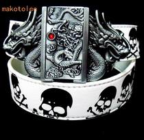 Trend mens belt personality belt Korean version of the youth lighter belt faucet pants belt handsome skull nightclub hipster