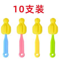 10 high quality sponge nipple brush baby wide mouth standard caliber bottle baby cleaning pacifier brush