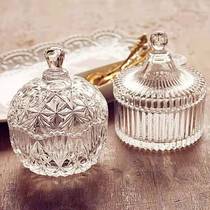 Aesthetic crystal glass storage box storage decorative jar DIY aromatherapy glass jar