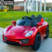 Children's electric car four-wheel with remote control for boys and girls children's large four-wheel drive toy car can sit and swing