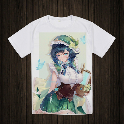 taobao agent The original god anime short -sleeved T -shirt around the cocoa beh peach 魈 魈 魈 原 men and women two -dimensional cos painful clothes
