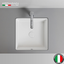 Italian KERASAN square basin flat bottom 30 35 40cm wide small size balcony washbasin