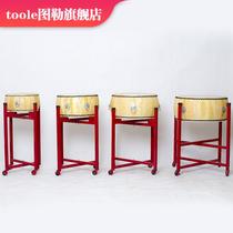 Same yellow leather drum chunwood white stubble drum solid wood drum drum adult drum prestige gong drum Taoist drum instrument