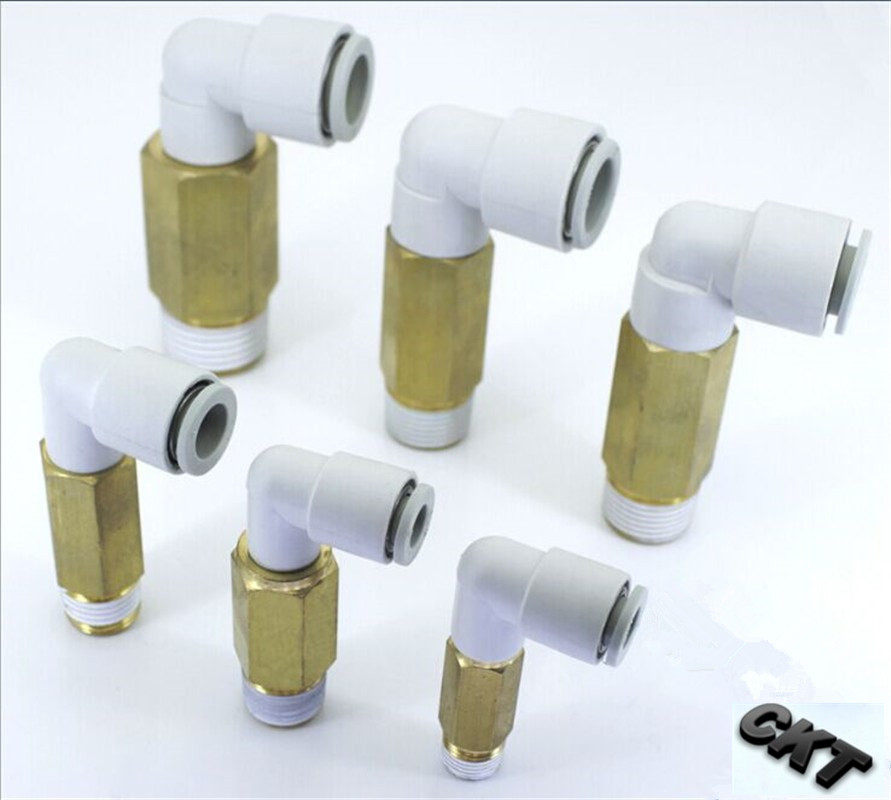 CKT brand e-length external threaded elbow connector KQ2W04 06 08 10 12-M5 01 02 03 04S