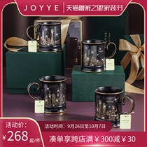 New Bone China Cup Mug Nordic ins Ceramic Coffee Cup Office Water Cup Gift Box European Little Luxury