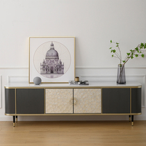 Light Extravagant TV Cabinet American Tea Table Combined Rock Plate Table Top Rear Modern Living Room Shell Decoration Design Ground Cabinet
