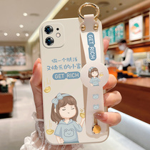 Apple 12 phone shell new female iPhone12 lens full package anti-fall apple 12pro inclined satchel blue coat girl apple 12Promax liquid silicone apple 12min
