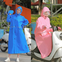 Single new poncho long full body rainstorm adult electric car battery car bicycle outdoor raincoat men and women