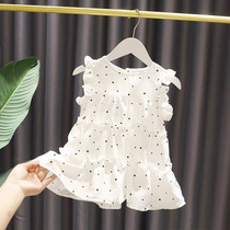 Baby girl summer dress girl's western style cake dress baby girl's fresh wave dress little girl princess dress