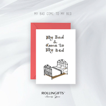 Rollingifts original Im wrong to come back limited creative design handwritten greeting card