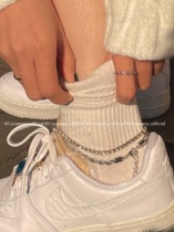 (The anklet does not return or change) AF1 perfect California girl Diamond twist chain ankle chain ankle chain