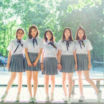 Summer Korean college style class suit suit High school uniform white shirt Students graduation season chorus performance costume
