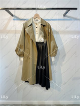 Lily Lily Lily 2021 Autumn New OL style Han version of long windbreaker coat coat 121340C1817