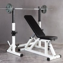 Mens bench press frame weightlifting bed Multi-function strength training fitness equipment Barbell set Fitness equipment dumbbell stool