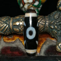 Tibet money hook two eyes Tianzhu Ran Agate Lezi men and women necklace pendant Buddha beads hand string Scattered beads accessories