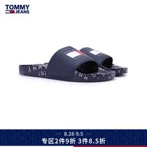  Tommy 21 new early autumn mens fashion casual printing logo flag beach word drag sandals 00730