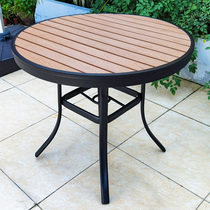 2021 new outdoor single table and chair courtyard open-air balcony anticorrosive wood waterproof sunscreen garden leisure table