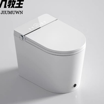 Small-family-type intelligent toilet fully automatic clamshell concealed water tank without water pressure antibacterial foam shield