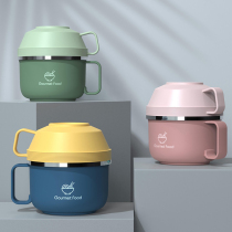 Insulated lunch box children 304 stainless steel fast food cup rice bowl primary school lunch box office workers canteen to eat