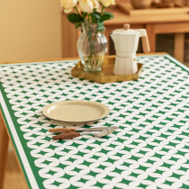Modern housewife retro leather table mat waterproof and oil-proof anti-hot luxury pvc rectangular table cloth coffee table table mat