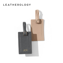  Leatherology Leather luggage tag Custom logo Boarding pass Suitcase tag Pendant Luggage tag