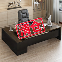 Office table and chair combination office furniture boss big class desk simple modern manager president single table