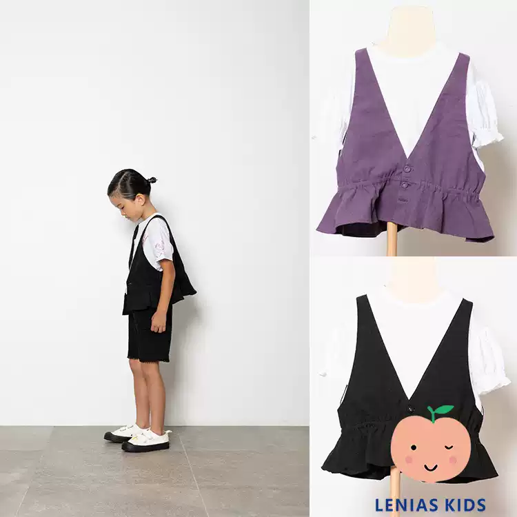lenias LN家folk made21SS春夏 两色选木耳花边外穿背心