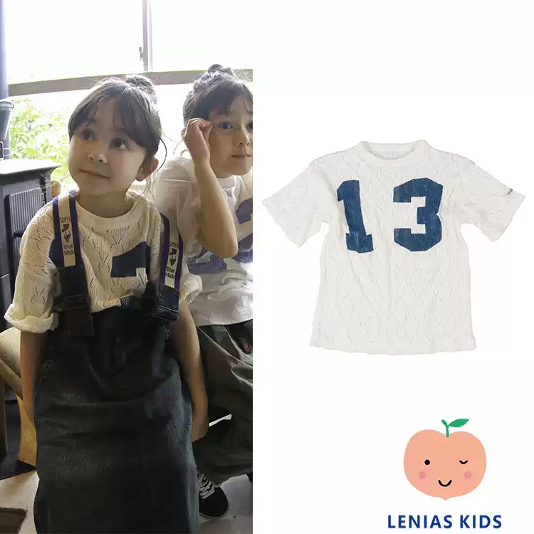lenias LN家日本DENIM DUNGAREE 22SS春夏 女童针织T恤