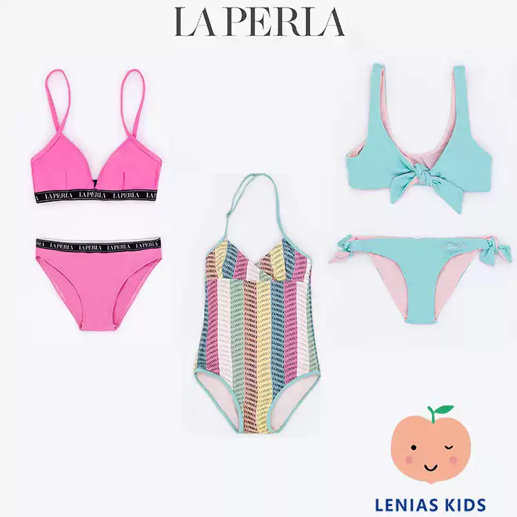 lenias LN家 LA perla 22SS春夏 女童夏日比基尼泳衣套装