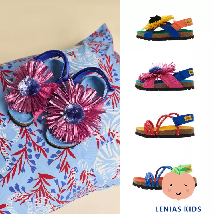 Lenias LN家 Maison Mangostan25SS春夏女童花朵百搭凉鞋
