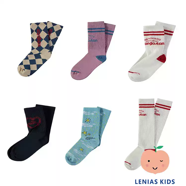 Lenias LN家 Maison Mangostan25aw秋冬 时尚撞色 中筒袜袜子