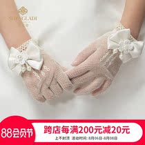 Childrens wedding dress Flower Girl Dress Gloves Girls Princess Dress Mesh Stretch gloves Bridal wedding gloves Accessories