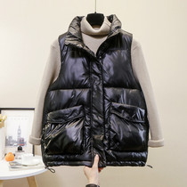 Down cotton vest women short 2021 autumn and winter New Korean loose size outer wear Waistcoat Vest