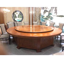 New Pint Hotel Electric Dining Table Big Round Table Banquet Hotel Bag 15 people 20 people automatically swivel round dining table and chairs