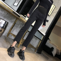 Pregnant woman pants spring fall outside wearing small size straight drum pants Summer thin Casual Jeans Spring Dress Summer Clothes