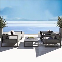 Courtyard outdoor sofa light luxury balcony garden leisure table and chair fabric simple modern terrace reception guest card seat