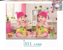 Wall stickers Dragon and twin mural pregnant doll pictorial Bedroom male and female baby poster Super cute pregnancy room wall painting
