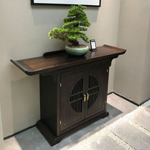 New Chinese style entrance cabinet Vintage solid wood entrance table Dining room side cabinet Living room Chinese decorative cabinet Locker furniture