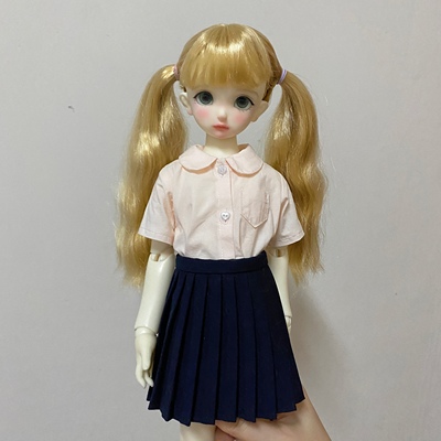 taobao agent Melon seeds and ball self -made BJD baby clothing four -point pleated skirt uniform skirt half body