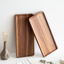 Breakfast plate Acacia Wood whole piece solid wood rectangular tea tray bread pan Wooden snack tea tray wooden snack tea tray