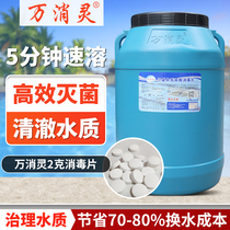 Wanxiao swimming pool disinfectant tablets chlorine tablets swimming pool disinfectant instant chlorine-containing effervescent tablets strong chlorine disinfectant