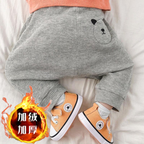 Small Jacko 2021 New Product ~ plus velvet padded pants cotton trousers baby baby newborn big ass pants 3