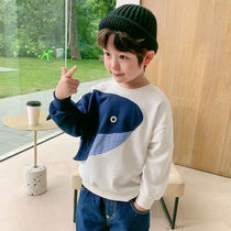 Xiao Jigu 2021 New Product ~ childrens clothing boys letter polo shirt sweatshirt Children Baby foreign style fashionable clothes 3