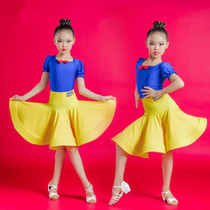 New Latin dance costumes Female children rehearsal for professional girls performance wear rules for the performance of a dress rehearsal