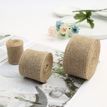Multi-specification natural color hemp-proof tape can be customized linen roll table flag
