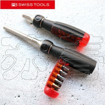 Original Swiss PB SWISS TOOLS RATCHET screwdriver handle with HEAD COMPARTMENT PB 6510 R-100 30